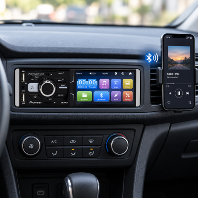Автомагнітола MP5 4064T / Автомагнітола з екраном 4.1", 1DIN / Магнітофон в машину Bluetooth