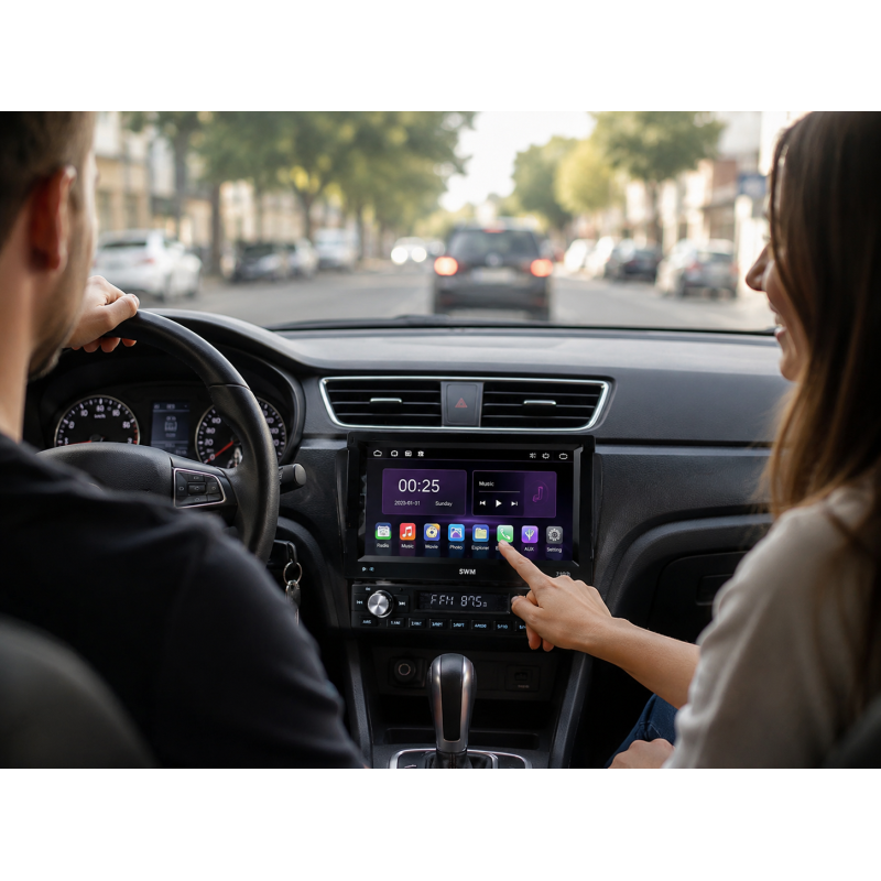 Автомагнітола із сенсорним дисплеєм SWM 7102 1DIN / Магнітала з Bluetooth / Car Stereo MP5