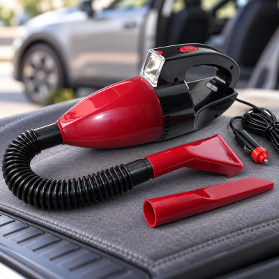 Автомобільний пилосос CAR VACUUM CLEANER / Пилосос з підсвічуванням / Пилосос від прикурювача