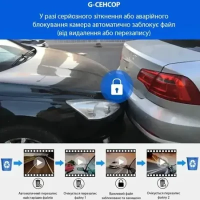 Автомобільний відеореєстратор M8 3,16-дюймовий Full HD 1080P екран з двома камерами