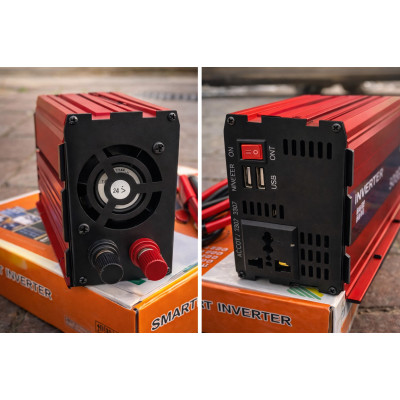 Автомобільний інвертор з 12V/24V на 220V 5000W LCD SMART / Перетворювач напруги