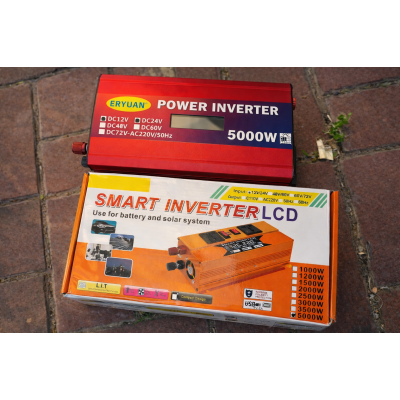 Автомобільний інвертор з 12V/24V на 220V 5000W LCD SMART / Перетворювач напруги