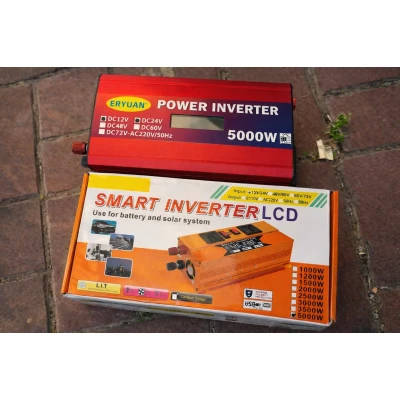 Автомобільний інвертор з 12V/24V на 220V 5000W LCD SMART / Перетворювач напруги