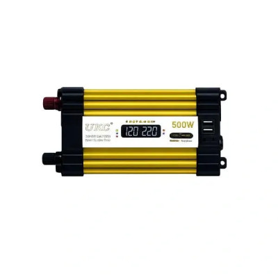 Автомобільний інвертор Жовтий / Перетворювач напруги з 12-220V, 500Вт, 2хUSB Автомобільний інвертор Жовтий / Перетворювач напруги з 12-220V, 500Вт, 2хUSB