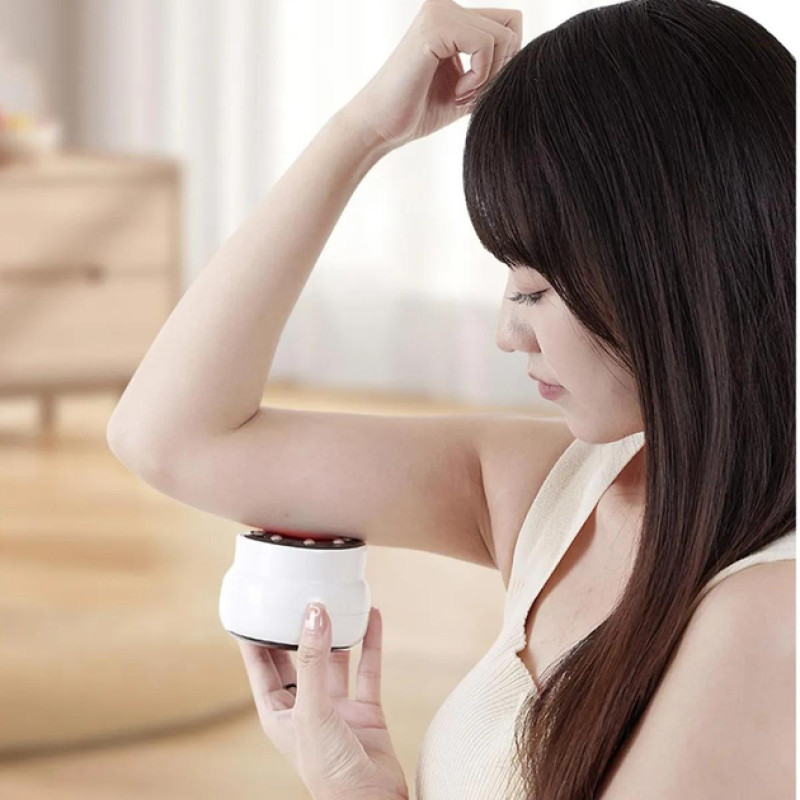 Антицелюлітний вакуумний масажер Intelligent Cupping Massage, акумуляторний ручний масажер для тіла Білий LY-873-White