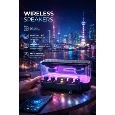 Бездротова Bluetooth-колонка з RGB-підсвічуванням Z6 Бездротова Bluetooth-колонка з RGB-підсвічуванням Z6