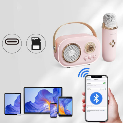 Бездротовий мікрофон для караоке, колонка SPEAKER C20 PLUS