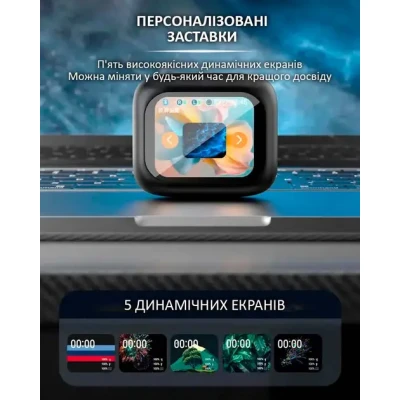 Бездротові навушники LX-10 TWS Earbuds з LED дисплеєм, Bluetooth 5.4, ANC+ENC, 320mAh Black