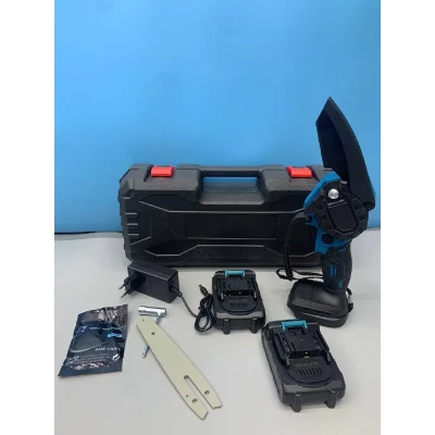 Акумуляторна ланцюгова міні-пила6 inch Electric SAW BLUE кейсом / 2 акумулятори 4А/год 8644