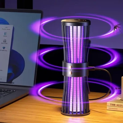 Безшумна лампа-пастка для комарів, нічник, зарядка через USB, LY-936