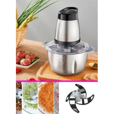 Блендер Raf Food Processor R7019 кухонний подрібнювач 250W металева чаша на 2 л чоппер