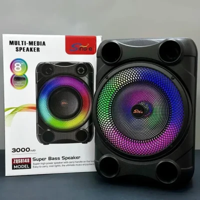 Бездротова караоке колонка з мікрофоном та RGB-підсвічуванням Sing-e ZQS8148