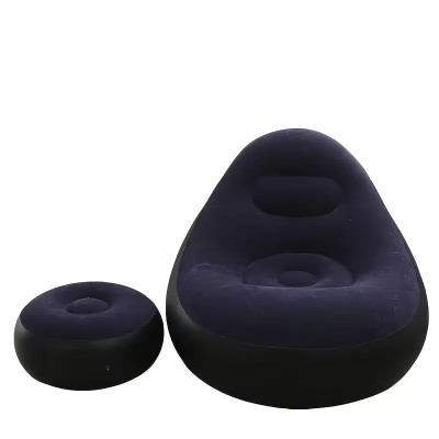 Надувний диван з пуфом Air Sofa / Надувне велюрове крісло з пуфом+насос Фіолетовий Надувний диван з пуфом Air Sofa / Надувне велюрове крісло з пуфом+насос Фіолетовий