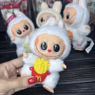 Іграшка Лабубу сюрприз м'який брелок Labubu McDonalds Coca-Cola Series для сумки ключів