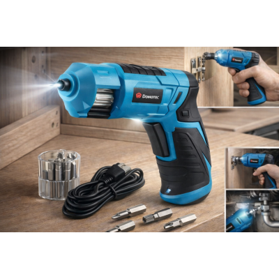 Акумуляторний шуруповерт з барабаном для біт DOMOTEC 3.6V