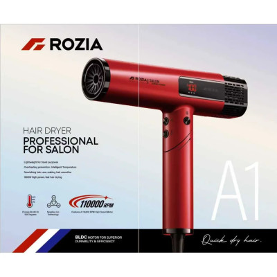 Фен професійний для сушіння волосся ROZIA A1 Professional Hair Dryer AND-6162-9 Фен професійний для сушіння волосся ROZIA A1 Professional Hair Dryer AND-6162-9