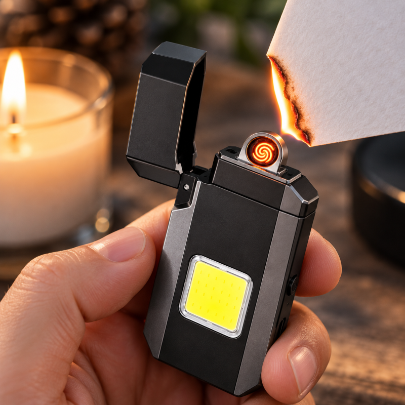 Запальничка спіральна USB 6002 M8 з LED-ліхтариком