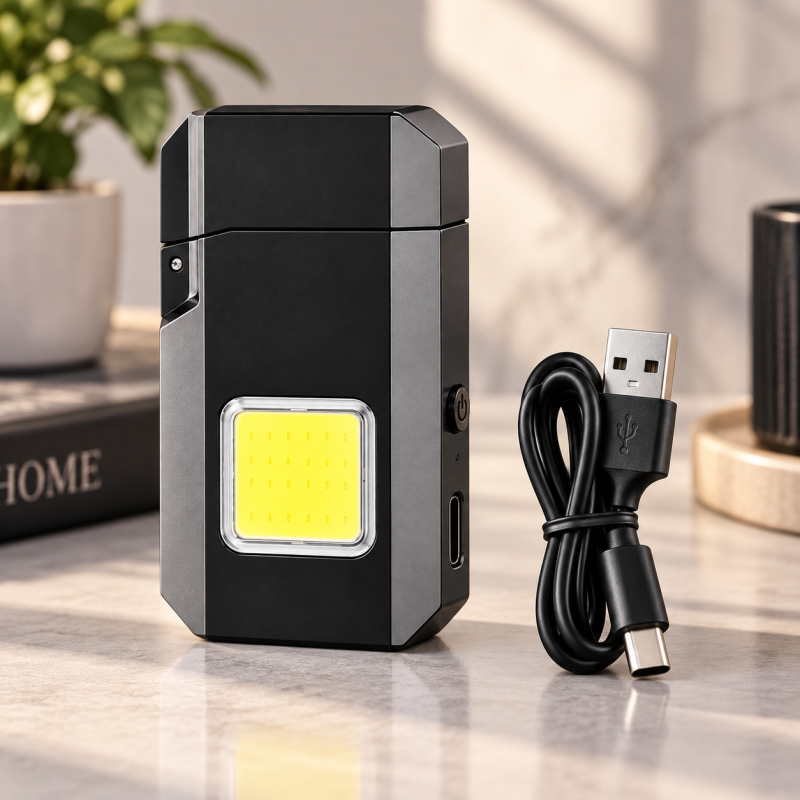 Запальничка спіральна USB 6002 M8 з LED-ліхтариком