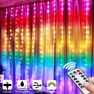 Гірлянда-штора з дистанційним керуванням через APP, Bluetooth, USB, XPRO 3*2м (SFK-05) Гірлянда-штора з дистанційним керуванням через APP, Bluetooth, USB, XPRO 3*2м (SFK-05)