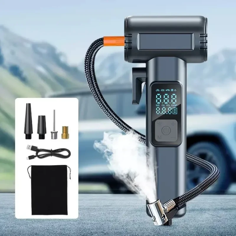 Автомобільний компресор 150PSI 12V, що перезаряджається, з Powerbank SW-201B Автомобільний компресор 150PSI 12V, що перезаряджається, з Powerbank SW-201B