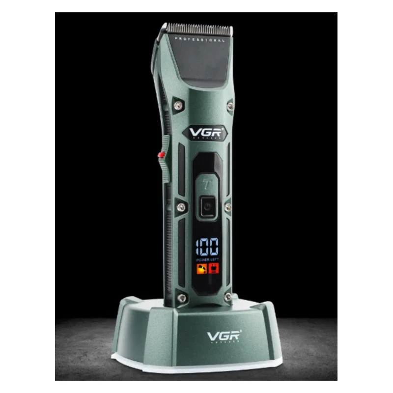 Акумуляторна машинка для стрижки VGR V-696 Professional 4 led display