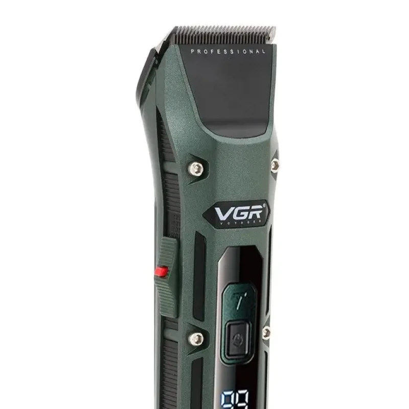 Акумуляторна машинка для стрижки VGR V-696 Professional 4 led display