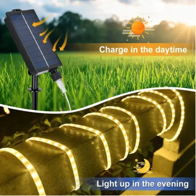LED гірлянда із сонячною батареєю 10 м (тепле біле світло) LED гірлянда із сонячною батареєю 10 м (тепле біле світло)