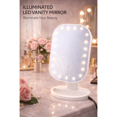 Дзеркало для макіяжу з LED підсвічуванням Cosmetie Mirror HH071 20LED