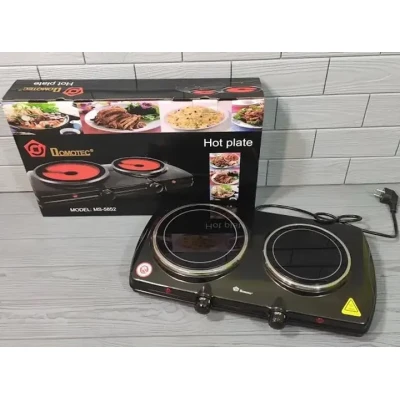 Електроплита Domotec MS-5852, інфрачервона на 2 осередки, 1200 W