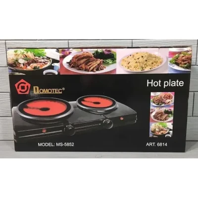Електроплита Domotec MS-5852, інфрачервона на 2 осередки, 1200 W