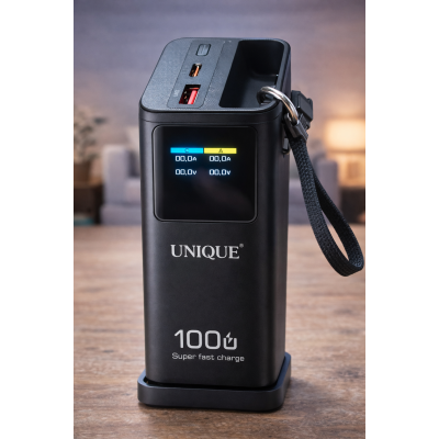 Портативна батарея UNIQUE 60000mah Power Bank швидка зарядка LED-дисплей