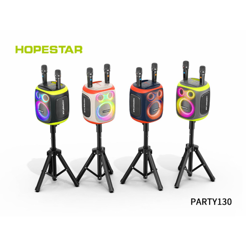 Портативна бездротова колонка Bluetooth Hopestar Party 130 з 2 Мікрофоном Караоке | 120Вт, Bluetooth