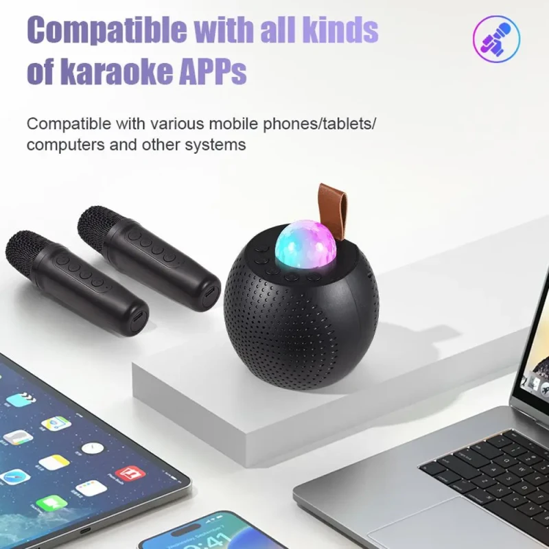 Портативна колонка Z1 (Bluetooth, LED, 2 мікрофони, проекція)
