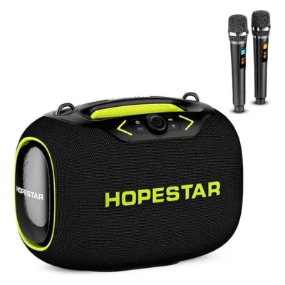 Бездротова Bluetooth колонка HOPESTAR PARTYBOX, 120 ВТ із двома мікрофонами