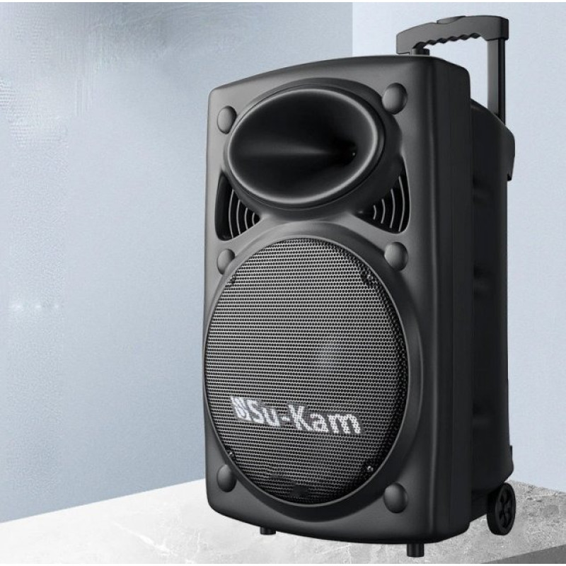 Портативна колонка Su-Kam BT 150D + 2 мікрофони 12v\220v