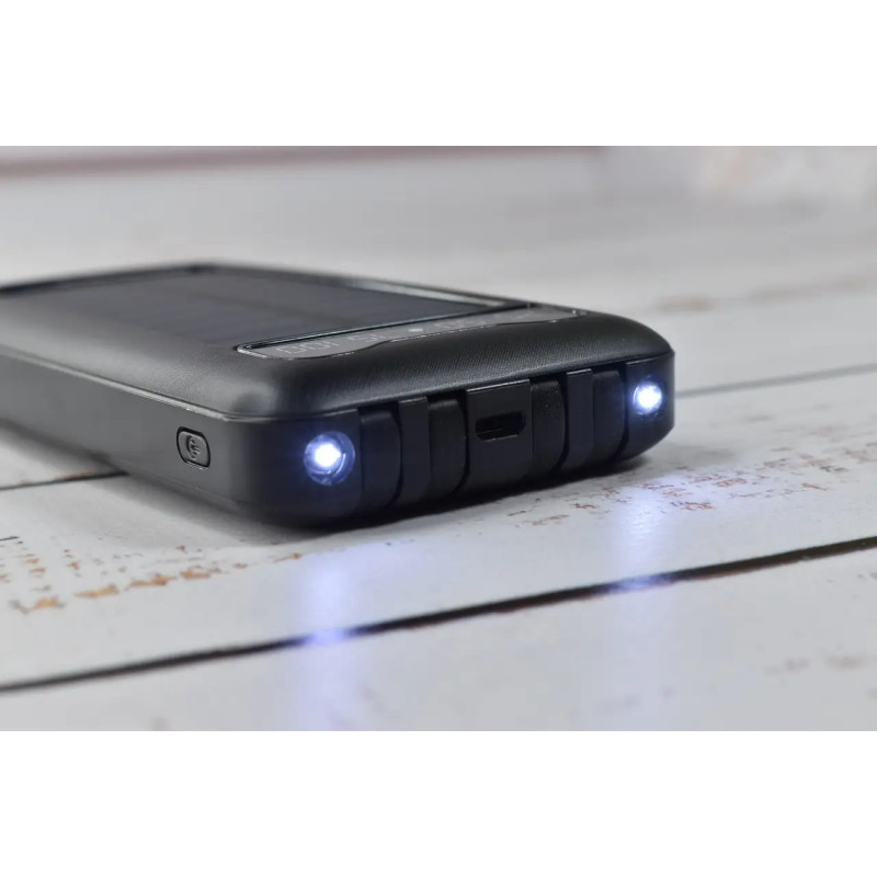 Павербанк Solar Power Bank із сонячною батареєю + ліхтарик 20000 mAh