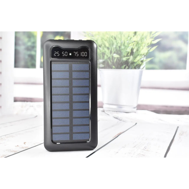 Павербанк Solar Power Bank із сонячною батареєю + ліхтарик 20000 mAh
