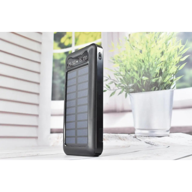 Павербанк Solar Power Bank із сонячною батареєю + ліхтарик 20000 mAh