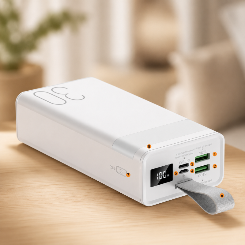 Портативний зарядний power bank REMAX RPP-320 / Повербанк 30000mAh / Павербанк 22.5W швидка зарядка