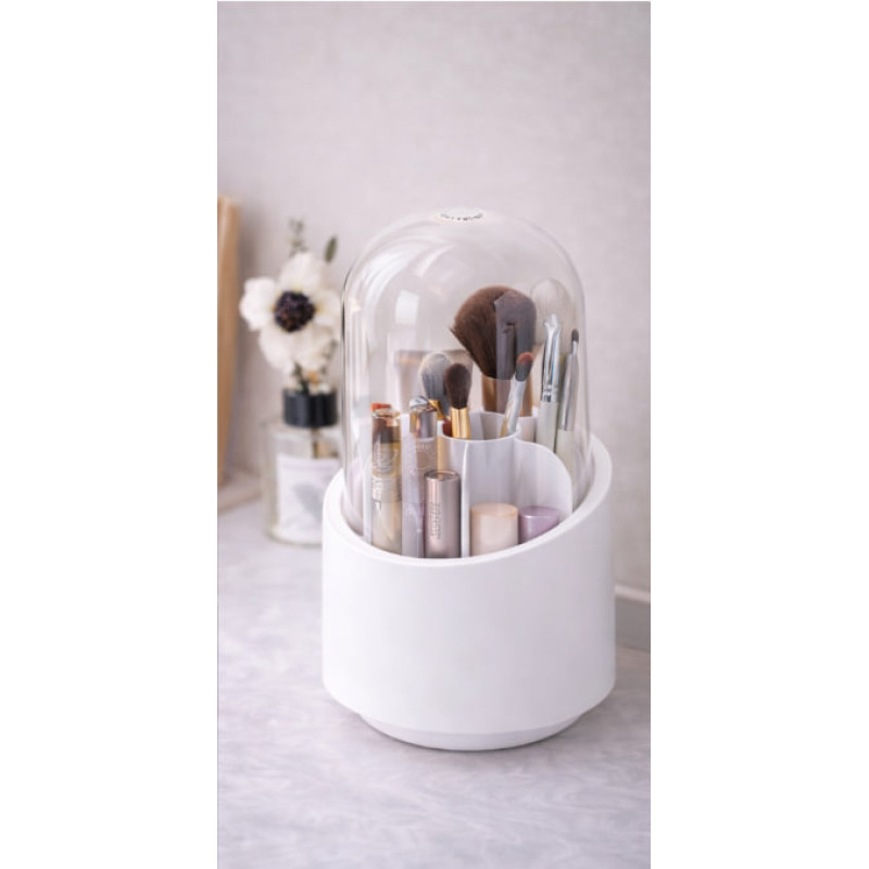 Поворотний органайзер для косметики та аксесуарів 360 Білий
