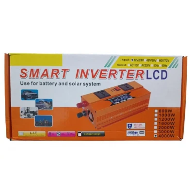 Перетворювач напруги з 12V/24V 220V 4000W LCD SMART (EY4000W)
