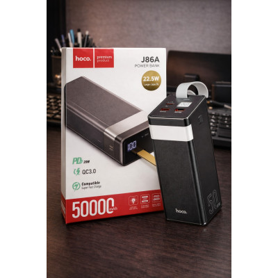 Повербанк Hoco J86A Power Bank 50000mAh 22.5W 5A з ліхтариком