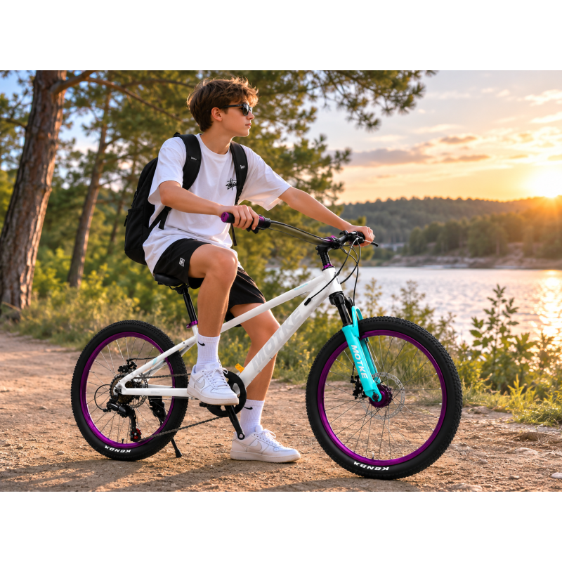 Велосипед MOTKE Rambo R22 / Велосипед на 7 швидкостей Білий