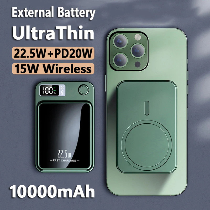 Power bank беспроводной XIYT Y211 / быстрая зарядка / Magsafe / Magnetic / 22.5W + 15W / 10000 mAh