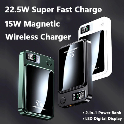 Power bank беспроводной XIYT Y211 / быстрая зарядка / Magsafe / Magnetic / 22.5W + 15W / 10000 mAh