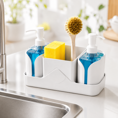 Організатор з дозатором для мила / Multifunctional Soap Dispenser / Органайзер для кухонного мийки