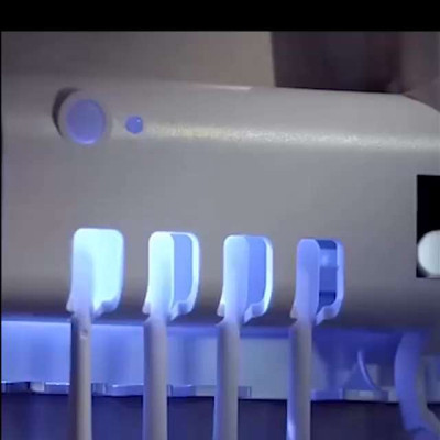 Тримач-диспенсер для зубної пасти та щіток Toothbrush sterilizer автоматичний