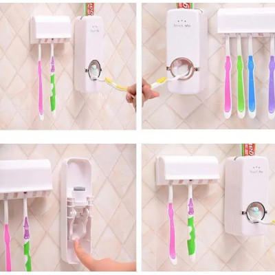 Тримач-диспенсер для зубної пасти та щіток Toothbrush sterilizer автоматичний
