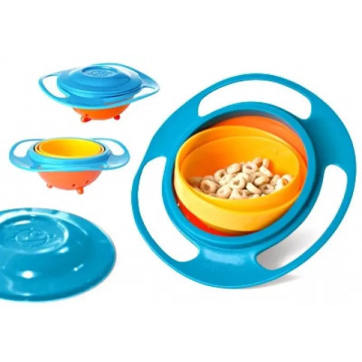 Дитяча тарілка-непроливайка "Universal Gyro Bowl", тарілка непроливайка неваляшка, посуд для дітей