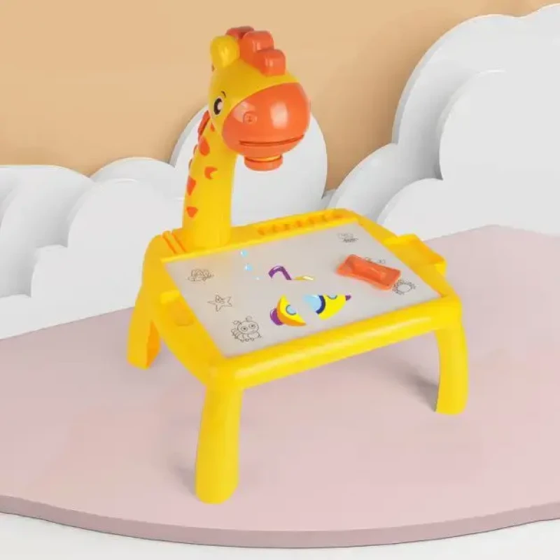 Жовтий Дитячий стіл проектор для малювання з підсвічуванням Projector Painting 24 Деталі